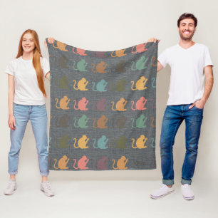 Retro Monkey Gift Blanket Vintage Monkey Lover