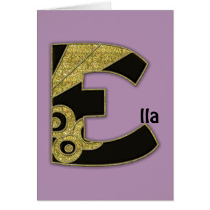 retro monogram - E