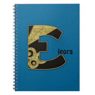 retro monogram - E Spiral Notebook