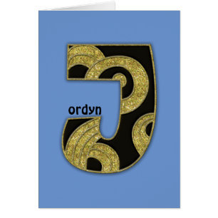 retro monogram - J
