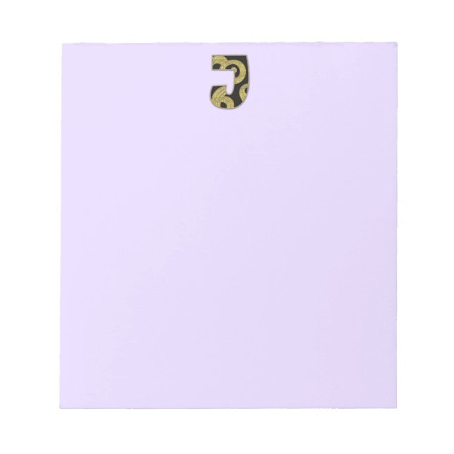 retro monogram - J Notepad (Front)