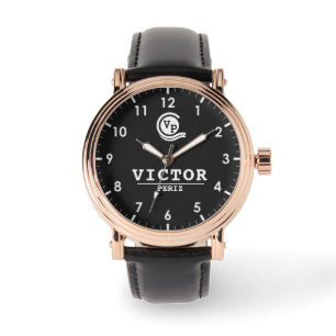 Retro   Monogram names black Watch