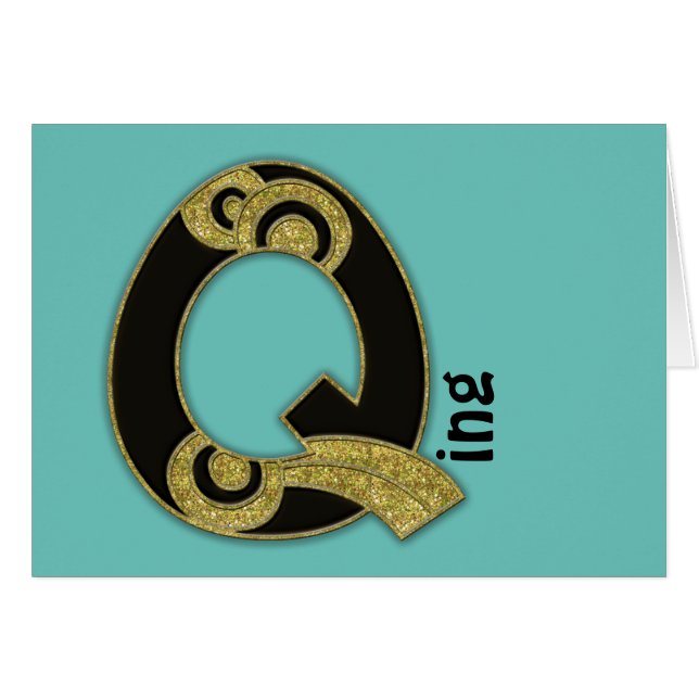 retro monogram - Q (Front Horizontal)