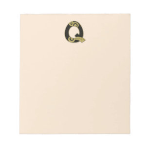 retro monogram - Q Notepad