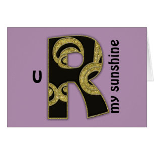 retro monogram - R