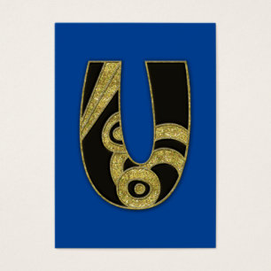 retro monogram - U