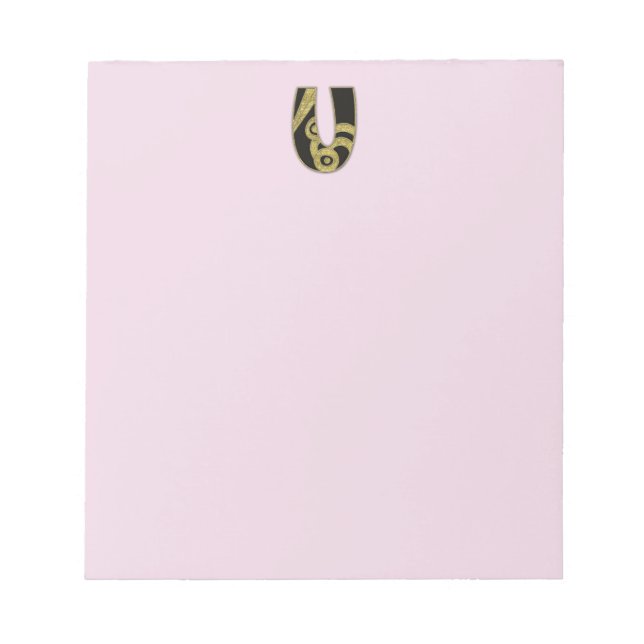retro monogram - U Notepad (Front)