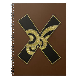 retro monogram - X Notebook