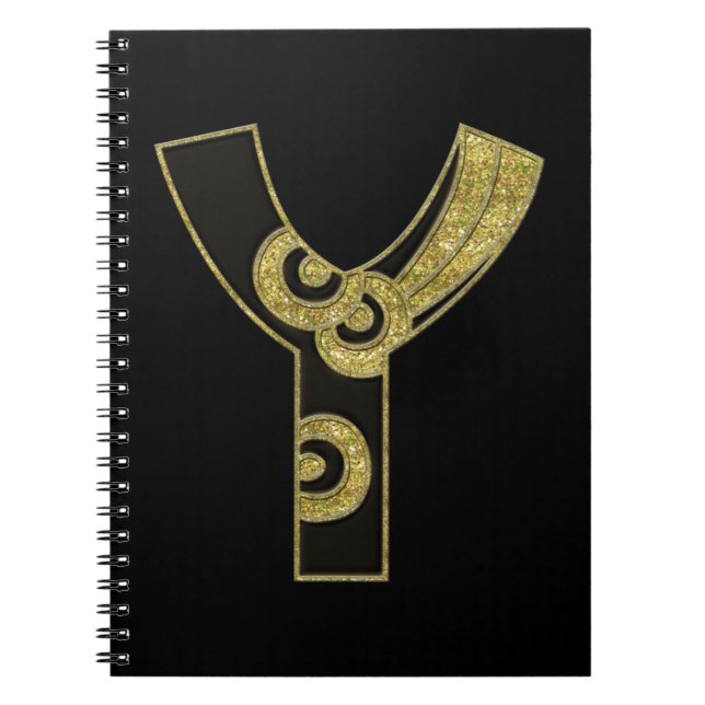 retro monogram - Y Notebook (Front)