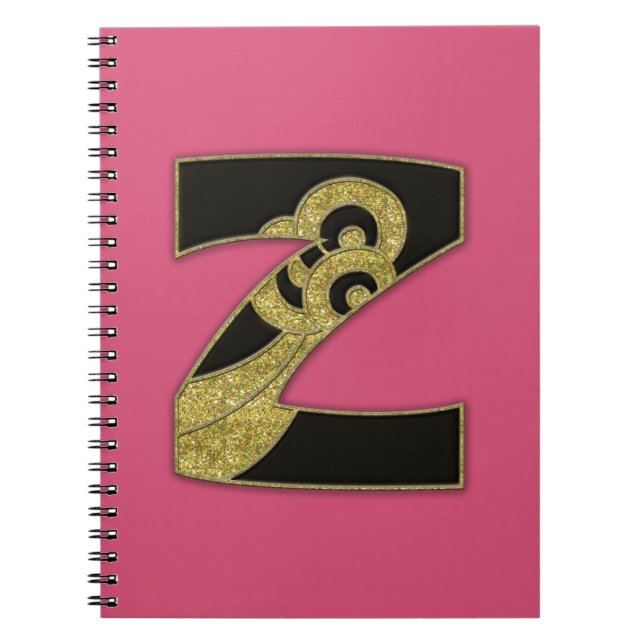 retro monogram - Z Spiral Notebook (Front)