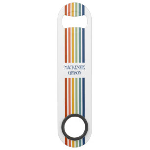 Retro Monogrammed Minimalist Stripes