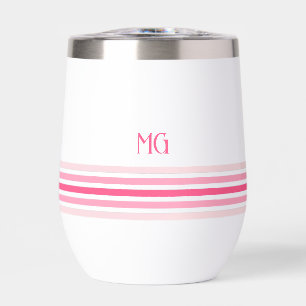 Retro Monogrammed Minimalist Stripes