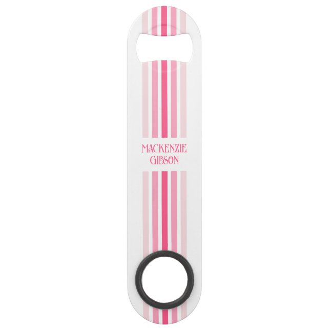 Retro Monogrammed Minimalist Stripes (Front)