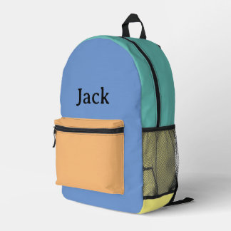 Retro Monogrammed  Printed Backpack