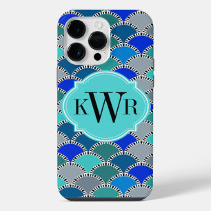 Retro Monogrom Scales iPhone 14 Pro Max Case