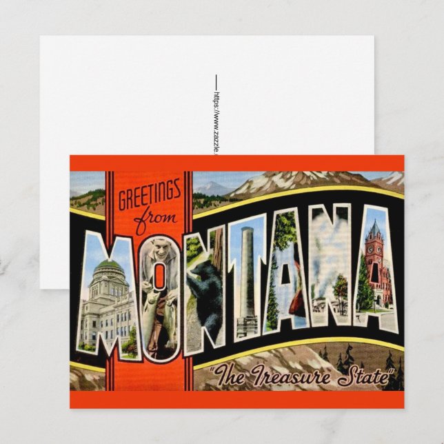 Retro Montana Postcard (Front/Back)