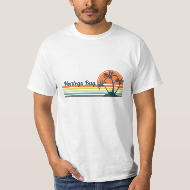 Retro Montego Bay Sunset T-Shirt (Front)