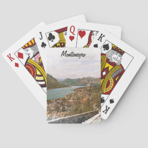 Retro Montenegro Kotor Bay Playing Cards