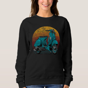 retro Moped Vintage Sunset Motor Scooter Motorist Sweatshirt