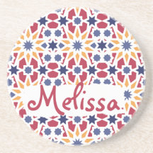 Retro Moroccan Zellije Pattern with Name