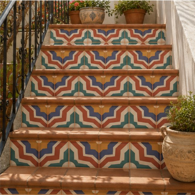 Retro Mosaic Mid Century Geometric Mediterranean Tile (Creator Uploaded)
