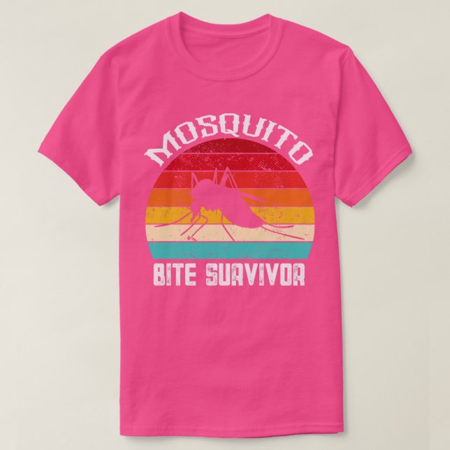 Retro Mosquito Bite Survivor T-Shirt (Design Front)