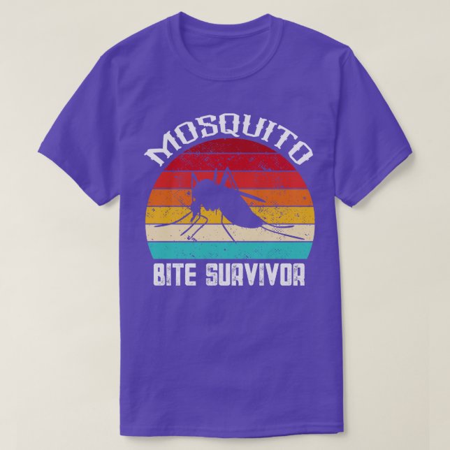 Retro Mosquito Bite Survivor T-Shirt (Design Front)