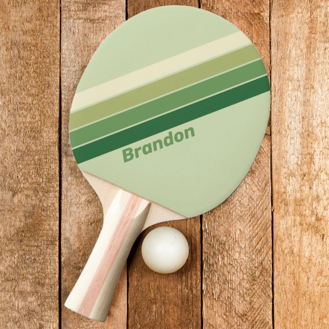 Retro Moss Rainbow with Name Ping Pong Paddle (Creator Uploaded)