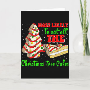 Retro Most Likely To Eat All The Christmas Tree Ca Card