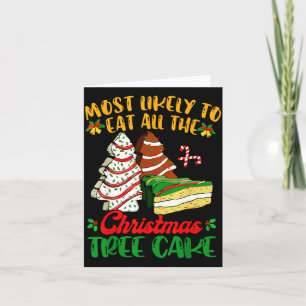 Retro Most Likely To Eat All The Christmas Tree Ca Card