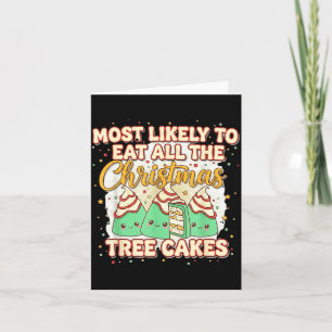 Retro Most Likely To Eat All The Christmas Tree Ca Card