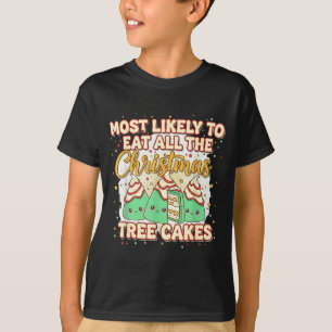 Retro Most Likely To Eat All The Christmas Tree Ca T-Shirt