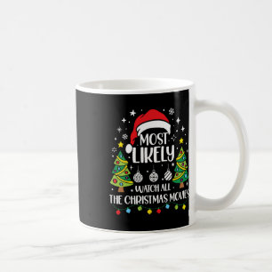 Retro Most Likely To Watch All The Christmas Movie Coffee Mug