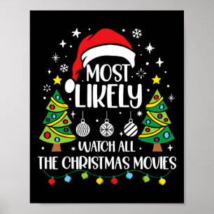 Retro Most Likely To Watch All The Christmas Movie Poster