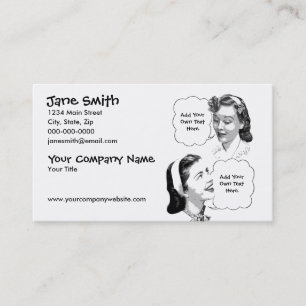 Retro Mother & Daughter Business Card