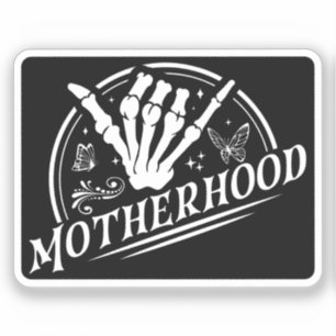 Retro Motherhood Rock Skeleton Sarcastic Mum Gifts