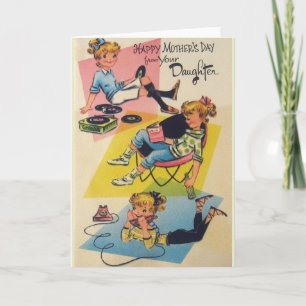 Retro Mother's Day Card From Daughter