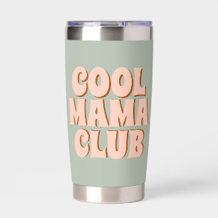 Retro Mothers Day Cool mama club Blue Pink Insulated Tumbler