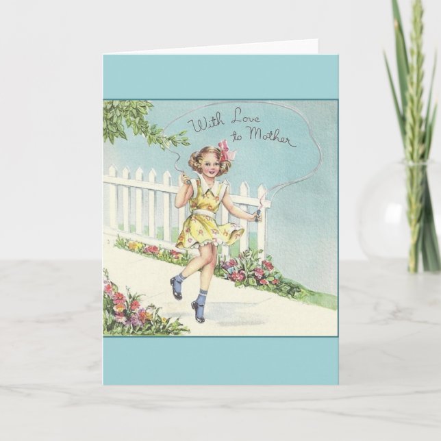 Retro Mother's Day Greeting Card (Front)