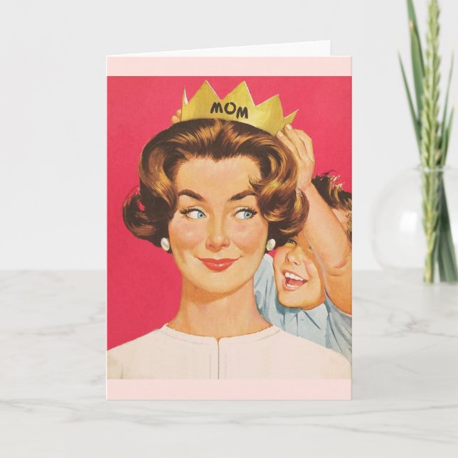 Retro Mother's Day Greeting Card (Front)