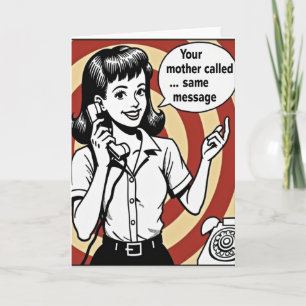Retro Mothers Day Message Card