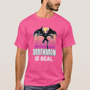 Retro Mothman 80s Cryptid Sunset   T-Shirt