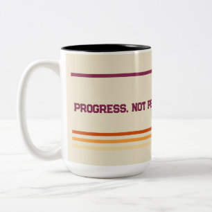 Retro Motivation Coffee Mug – Progress Not Perfect