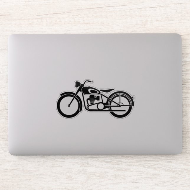 Retro Motorbike Lover Gift Idea sticker (Computer)