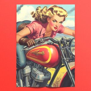 Retro Motorcicle Pin-up Tissue Paper