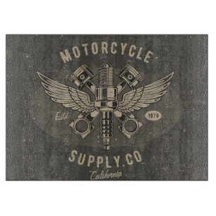 Retro Motorcycle  Cutting Board