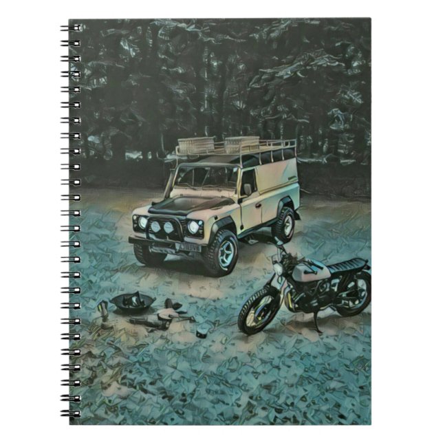 Retro motorcycle gift notebook (Front)