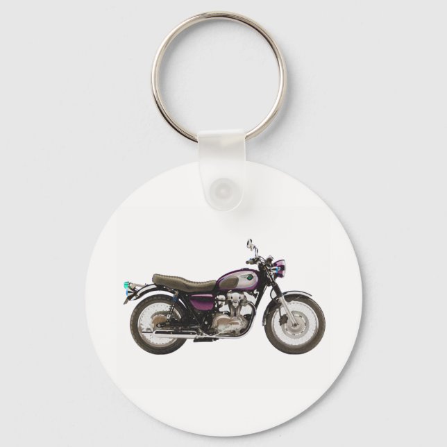 Retro Motorcycle Key Ring (Front)