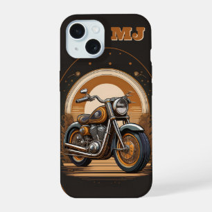 Retro Motorcycle Vibes: Personalised iPhone 15 Case