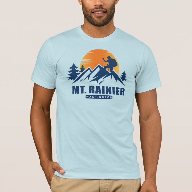Retro Mount Rainier Hike T-Shirt (Front)